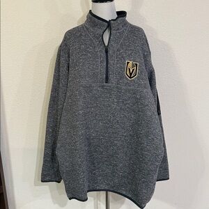 Charcoal Golden Knights Zip-Up Antigua Men's Sweater Size 2XL EUC